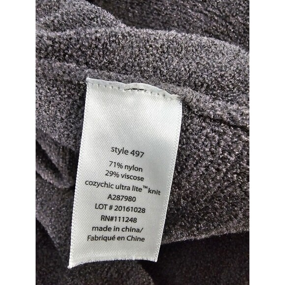 Barefoot Dreams Cardigan Sweater Cozy Chic Ultra Lite Sleeveless sz 1X Black - Picture 8 of 9